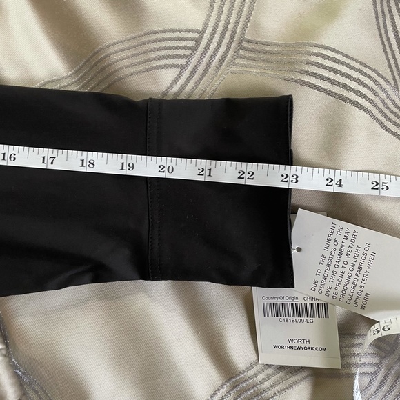 WORTH {L} Top Tunic Black 🆕 Long-Sleeved - Picture 16 of 16